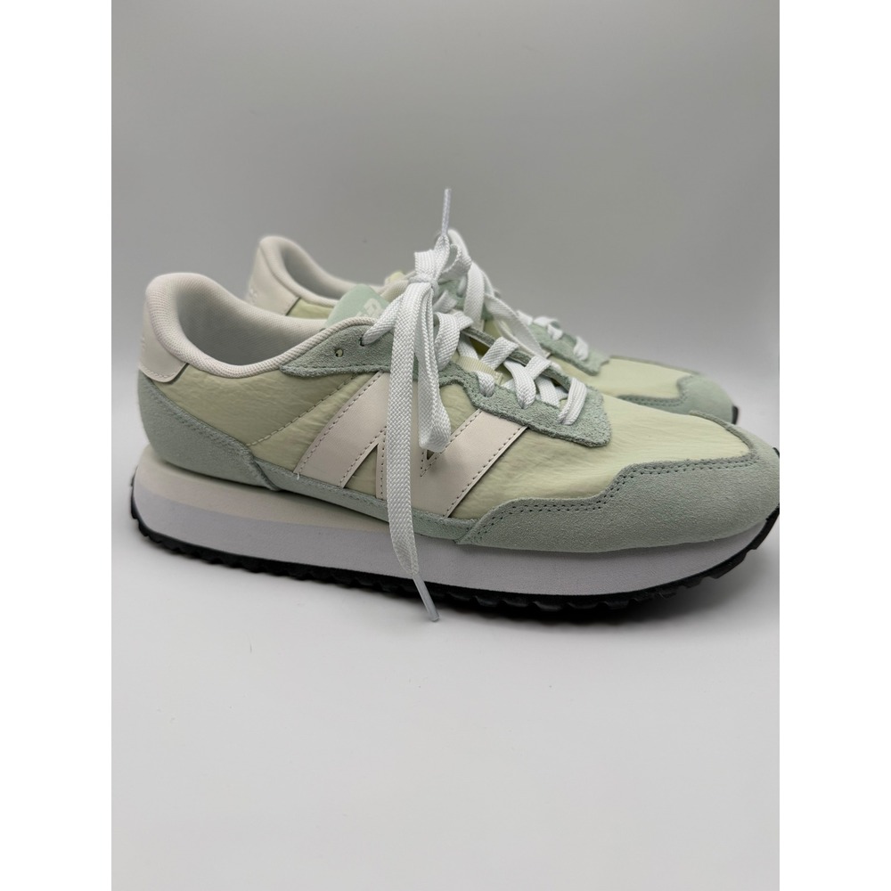 New Balance 237 Sage Green Pale Yellow Suede Sneakers WS237HTG Womens 9